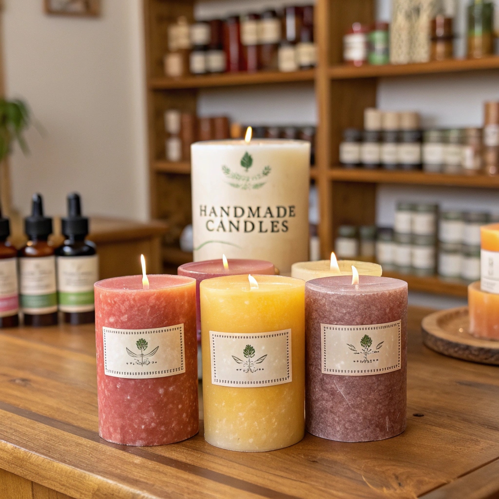 Doftljus på fönsterbräda